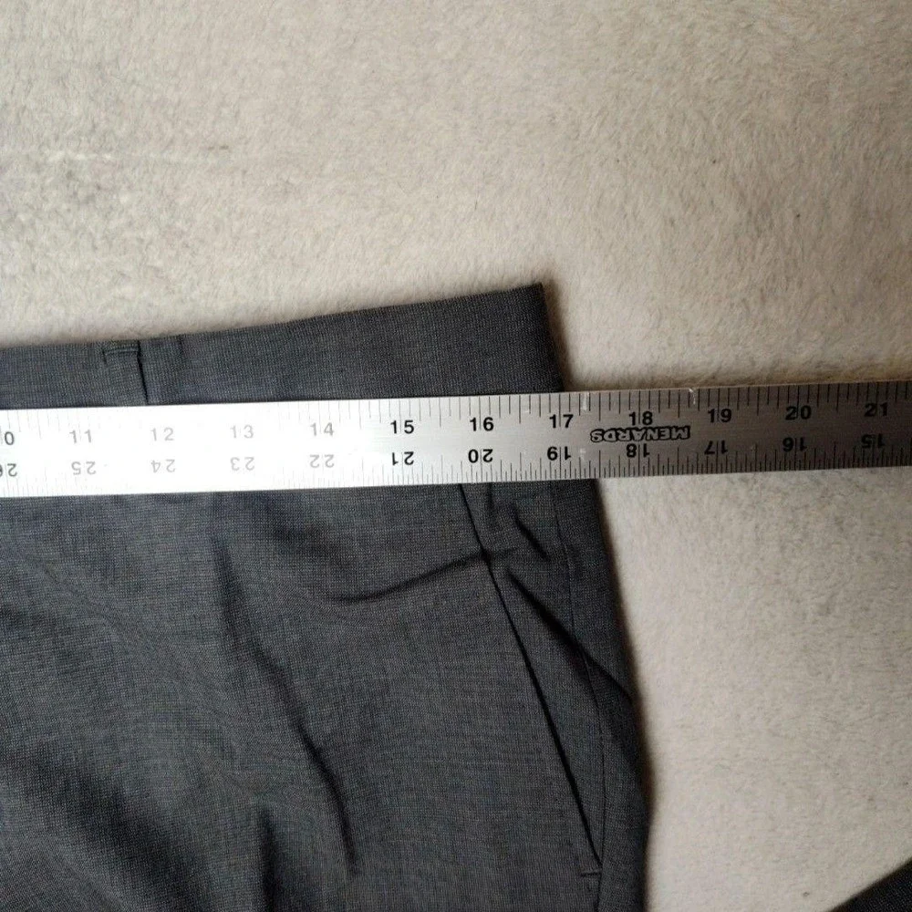 Banana Republic Pants Mens 32x32 Gray Flat Marzotto Wool Tweed Dress Slacks Suit